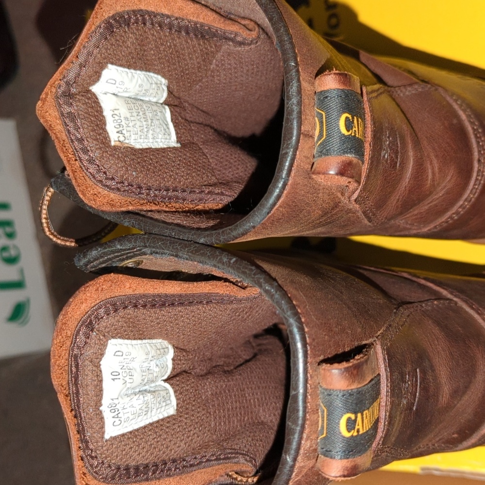 CAROLINA® Waterproof 8" Steel Toe Logger Mens 10 Brown Excellent - Picture 10 of 15